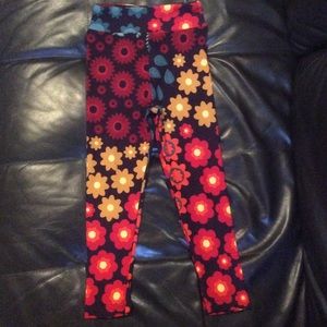 LuLaRoe Floral Print Leggings size S/M